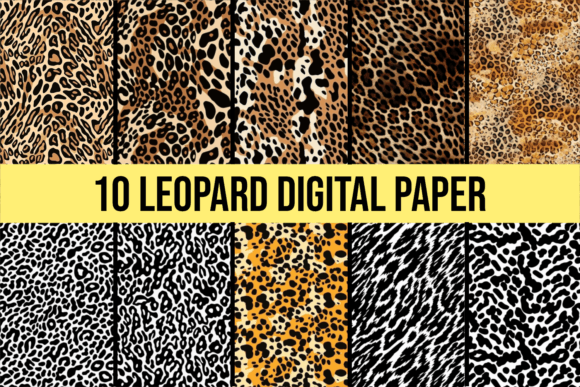 10 Seamless Patterns Leopard Paper for Creative and Practical Projects