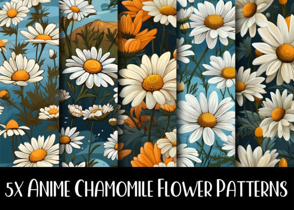 Anime Chamomile Flower Patterns: A Versatile Creative Asset for Designers and Creators
