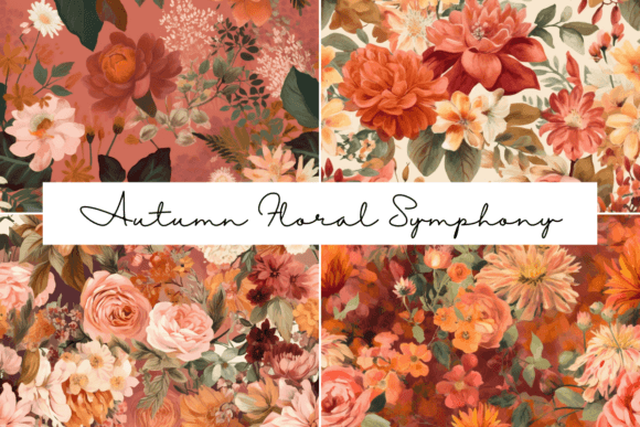 Autumn Floral Symphony Seamless Patterns