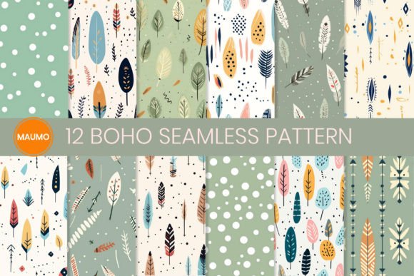 Boho Seamless Patterns, Digital Papers: A Creative Solution for Your Projects