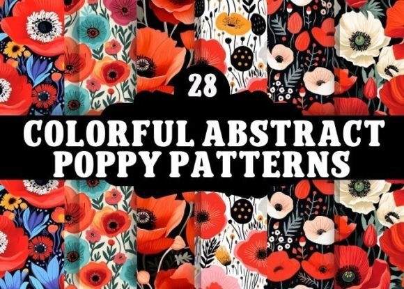 Colorful Abstract Poppy Patterns