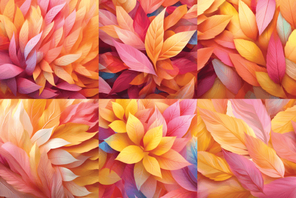 Colorful Autumn Leaves Patterns: A Creative Resource for Designers and Hobbyists
