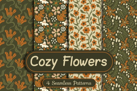 Cozy Flowers Seamless Patterns: A Versatile Design Resource for Creative Projects