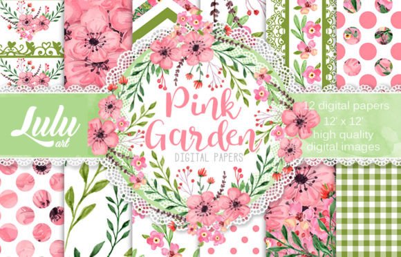 Pink Garden Patterns: A Digital Resource for Creative Projects