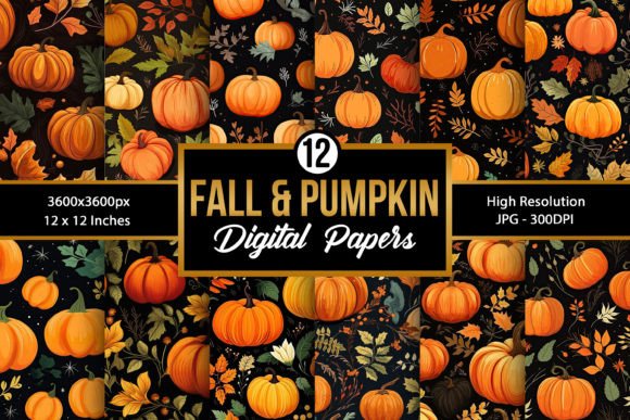 Pumpkin Fall Digital Paper Patterns: Elevating Creativity in a Seasonal and Digital Era