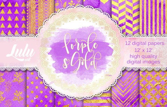 Purple and Gold Patterns: A Digital Design Resource for Creatives and Professionals