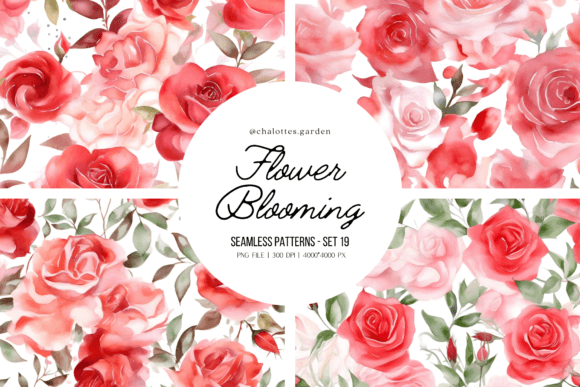 Red Rose Flowers Blooming Patterns: A Versatile Asset for Creative Professionals and Entrepreneurs