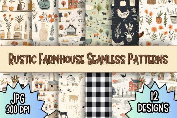 Rustic Farmhouse Seamless Patterns