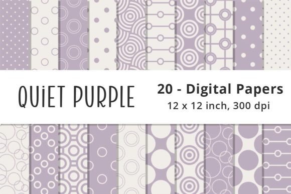 Seamless Muted Purple Digital Patterns: A Versatile Design Resource for Creative Projects