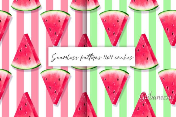 Watermelon. Seamless Patterns 2: A Versatile Digital Paper for Creative Projects